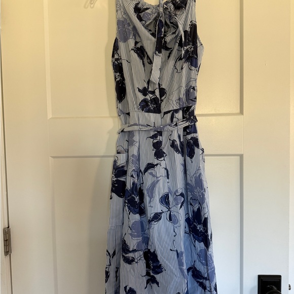 Julian Taylor Navy and White Floral Maxi Dress - Picture 4 of 7